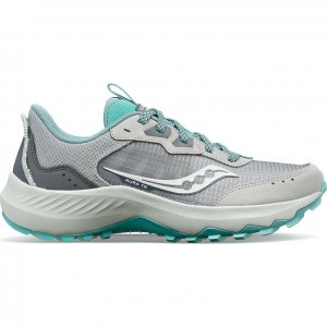 Tenis Trail Running Saucony Aura TR Mujer Gris | COLOMBIA-VDQC