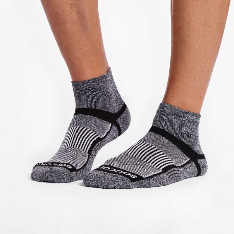 Calcetines Saucony Inferno Quarter 3-Pack Mujer Gris | COLOMBIA-PUQH