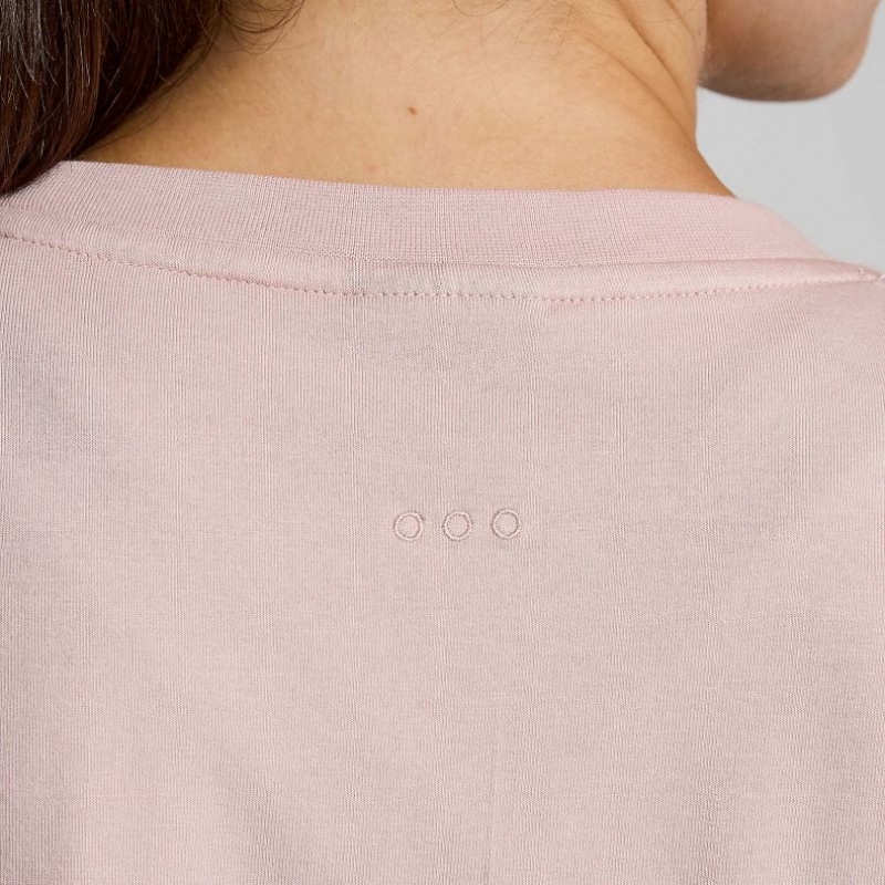 Camiseta Saucony Recovery Boxy Mujer Rosas | COLOMBIA-CBDN