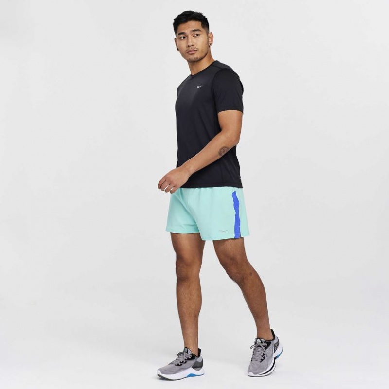 Camiseta Saucony Stopwatch Corta Sleeve Hombre Negras | COLOMBIA-FVYJ