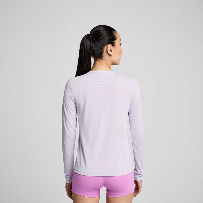 Camiseta Saucony Stopwatch Long Sleeve Mujer Moradas | COLOMBIA-XIKR