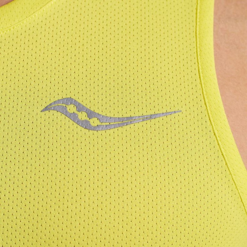 Camiseta Tirantes Saucony Stopwatch Hombre Amarillo | COLOMBIA-WIQS
