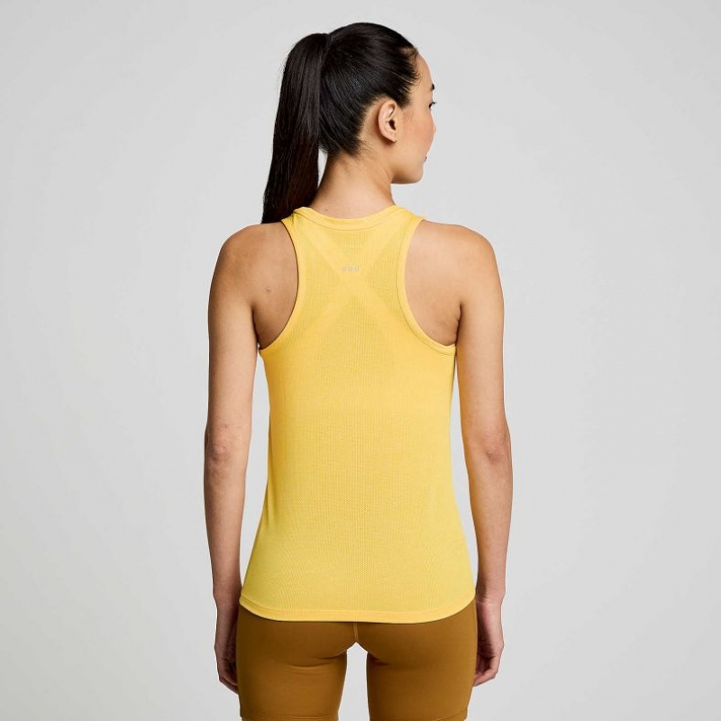 Camiseta Tirantes Saucony Stopwatch Mujer Amarillo | COLOMBIA-STXN