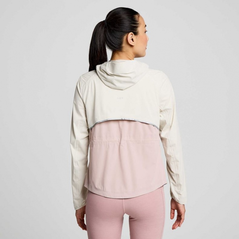 Chaqueta Saucony Runshield Mujer Blancas Rosas | COLOMBIA-CRAQ
