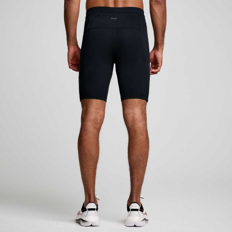 Mallas Saucony Fortify Forro Half Hombre Negras | COLOMBIA-DPHN