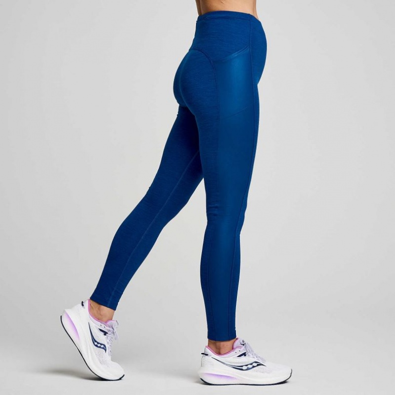Mallas Saucony Solstice Mujer Indigo | COLOMBIA-EHNR