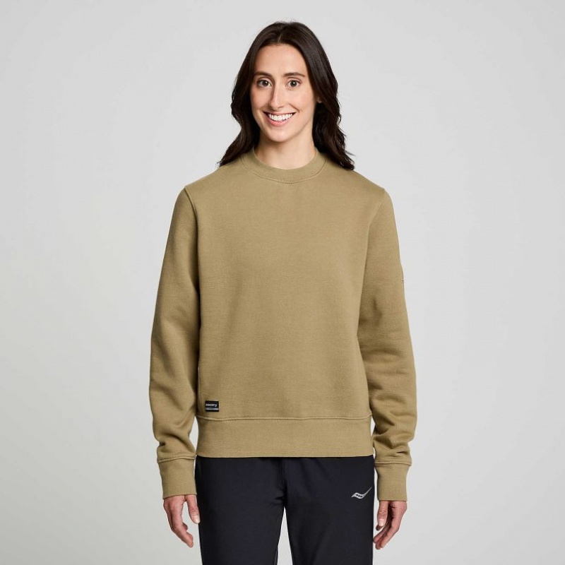 Sudadera Saucony Recovery Crew Mujer Verde Oliva | COLOMBIA-SXAC