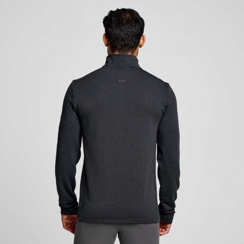 Sudadera Saucony Triumph 3D 1/2 Zip Hombre Negras | COLOMBIA-OGRK