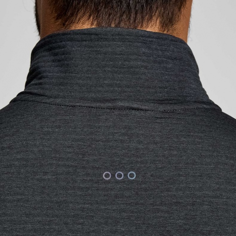 Sudadera Saucony Triumph 3D 1/2 Zip Hombre Negras | COLOMBIA-OGRK