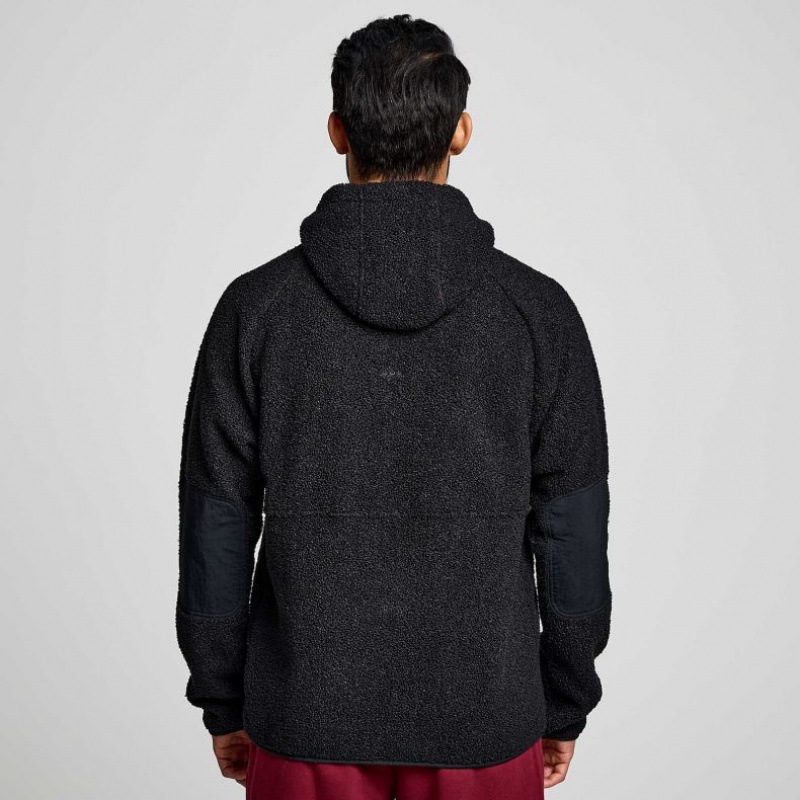 Sudadera con Capucha Saucony Recovery Sherpa Pullover Hombre Negras | COLOMBIA-HBPQ