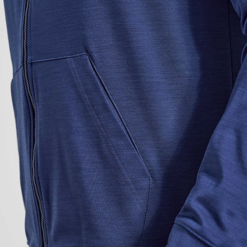 Sudadera con Capucha Saucony Solstice Zip Hombre Azul Marino | COLOMBIA-EUCN