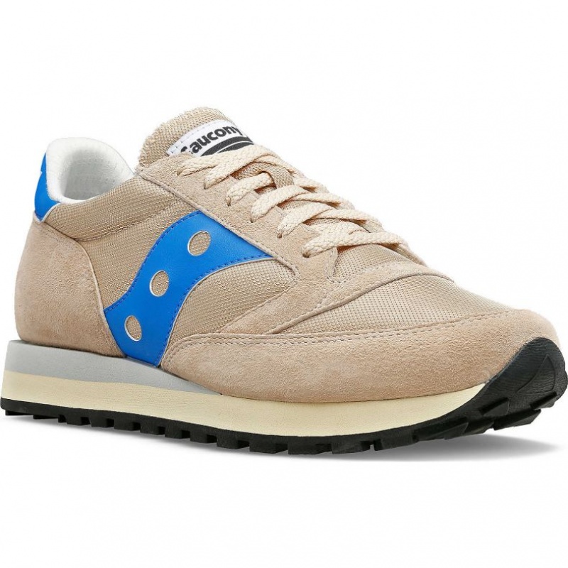 Tenis Saucony Jazz 81 Hombre Beige Azules | COLOMBIA-PMNJ