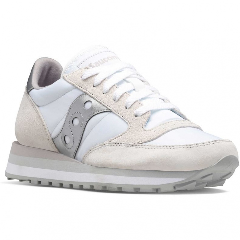 Tenis Saucony Jazz Triple Mujer Blancas Plateadas | COLOMBIA-KSZH