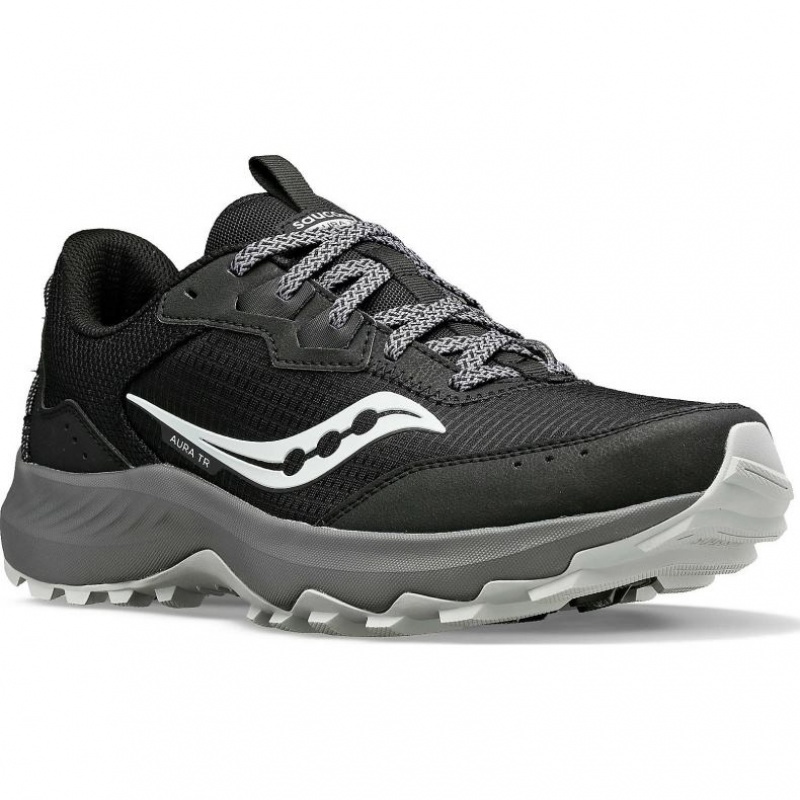 Tenis Trail Running Saucony Aura TR Hombre Negras | COLOMBIA-IDYU