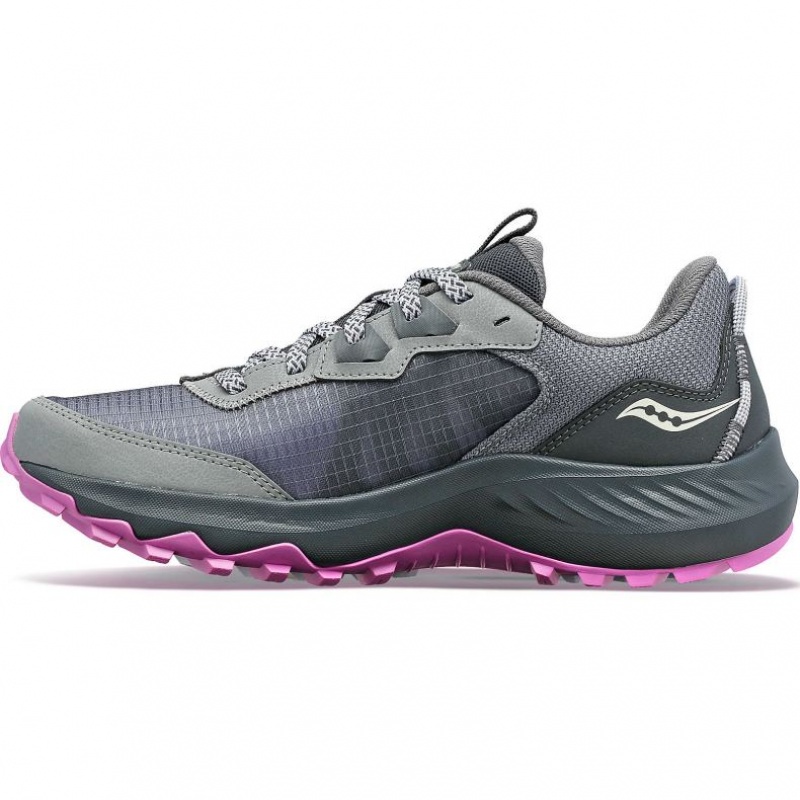 Tenis Trail Running Saucony Aura TR Mujer Gris | COLOMBIA-MINS
