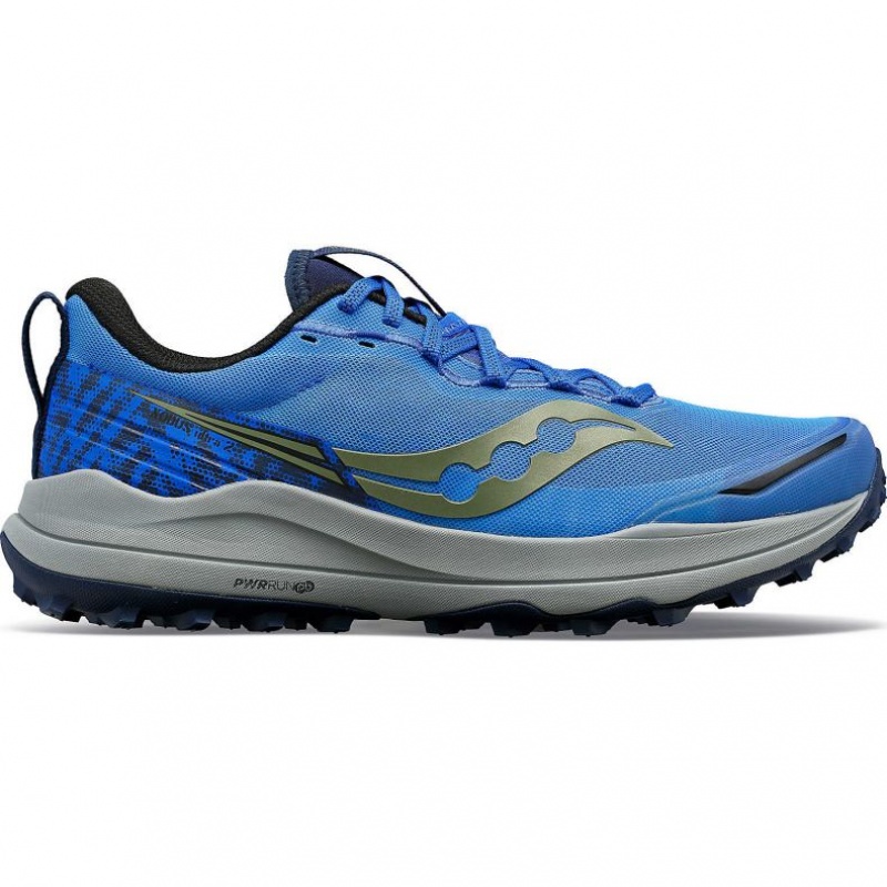 Tenis Trail Running Saucony Xodus Ultra 2 Hombre Azules | COLOMBIA-UKEA