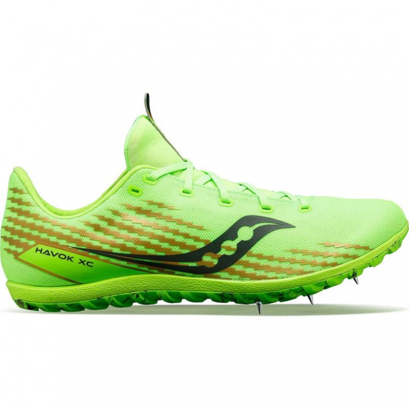 Tenis de Clavos Atletismo Saucony Havok XC 3 Hombre Verde | COLOMBIA-XRTD